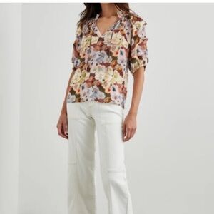 Rails Paris Painted Floral Top